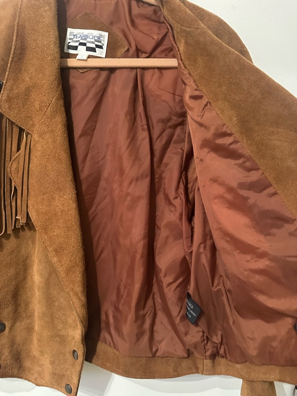 Vintage Suede Fringe heavy Jacket - Brown - Picture 6 of 9